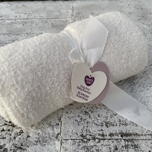 parent choice Other - Parent Choice Baby Blankets White Cozy Knit Blanket Size 30x40 Inches New
